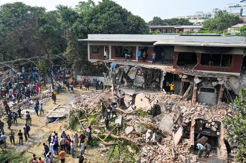 Protesters destroy buildings linked to ousted bangladesh leader - nigeria newspapers online